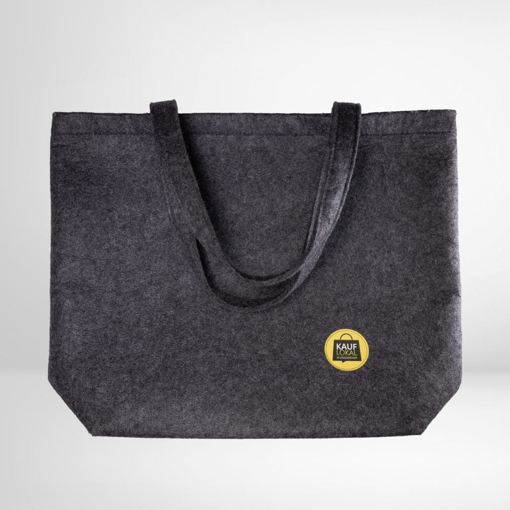 Felt Shopper - Filz Einkaufstasche mit Aufdruck 